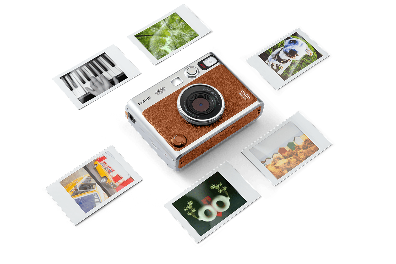 The Instax Mini Evo, Fujifilm's flagship hybrid instant camera, is now available in a new Brown colour
